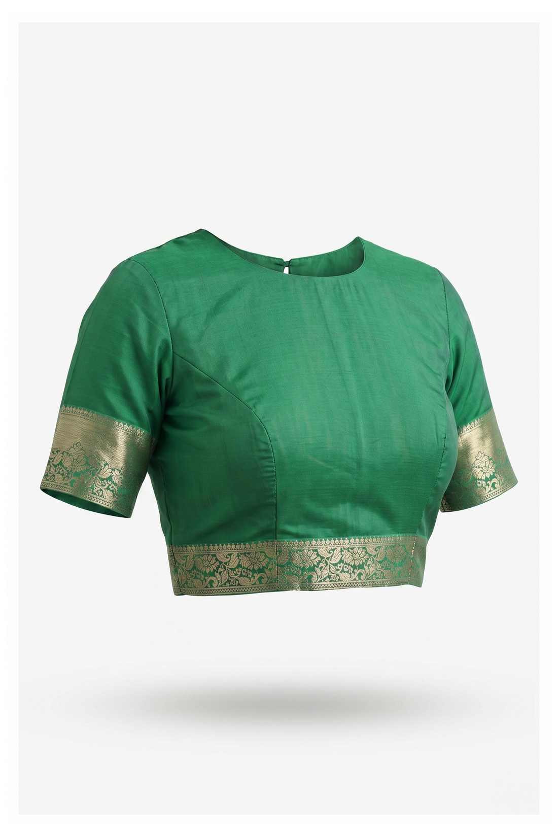 Kelly Green Banarasi Silk Saree With Jaal Weaving