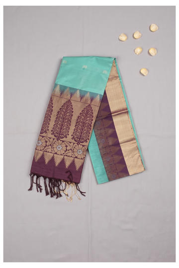 Aqua Banarasi Pure Silk Wedding & Party Wear Saree