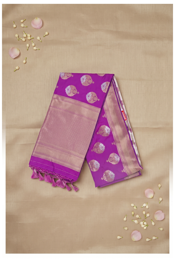 Magenta Banarasi Art Silk Wedding Party Wear Saree