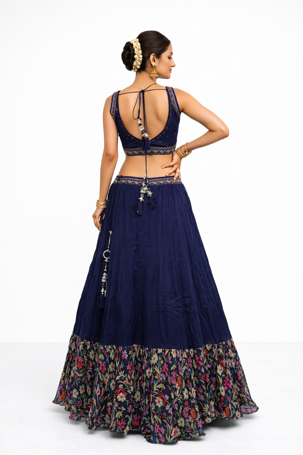 DARK NAVY BLUE LEHENGA CHOLI