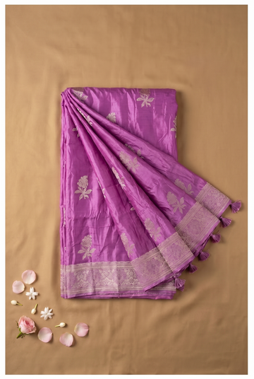Magenta Banarasi Art Silk Wedding & Party Wear