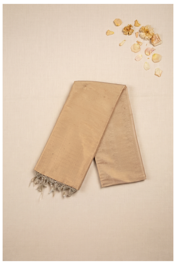 Champagne Banarasi Art Silk Wedding & Party Saree
