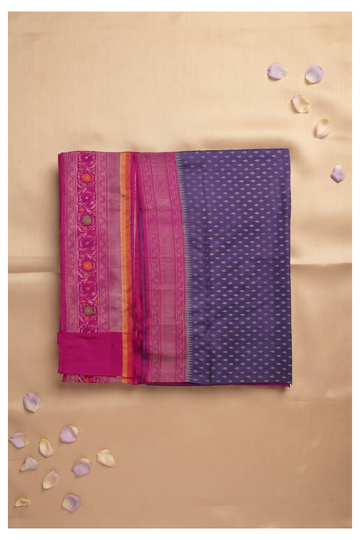 Purple Banarasi Pure Silk Wedding Party Wear