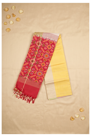 Crimson Red Patola Pure Silk Wedding Saree