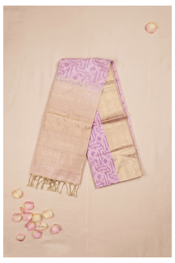 Lavender South Silk Pure Silk Wedding Saree