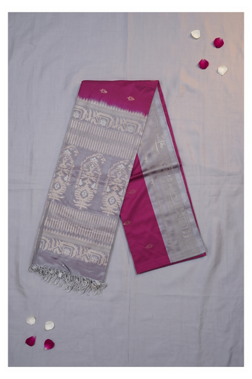 Magenta Banarasi Pure Silk Wedding & Party Saree