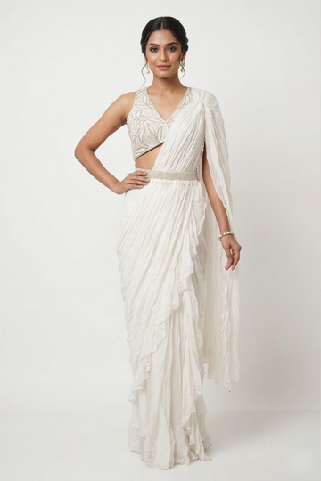 Ivory White Indo-Western