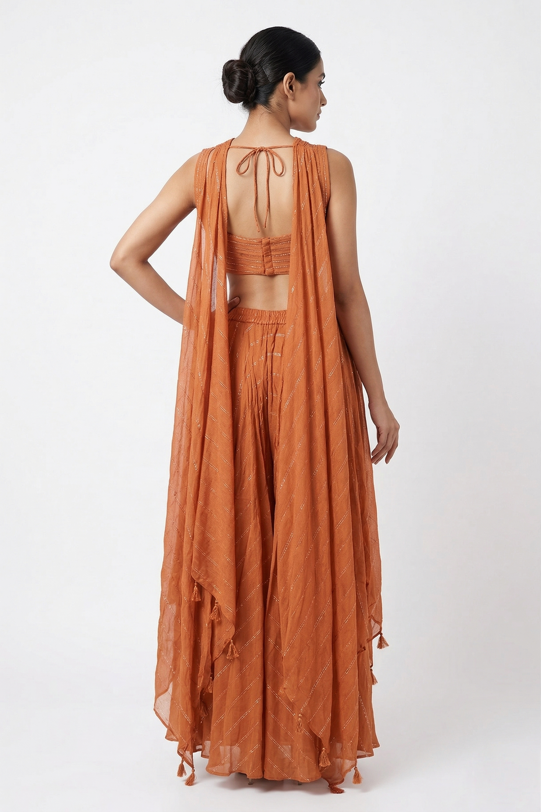 Orange Indo-Western Palazzo Set