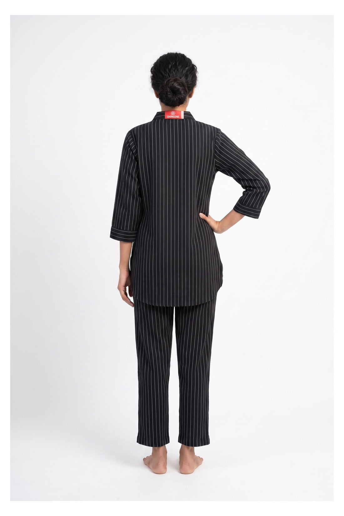 Black Pinstripe Co-Ord Party Wear Set