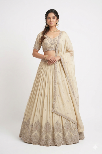 BEIGE LEHENGA CHOLI
