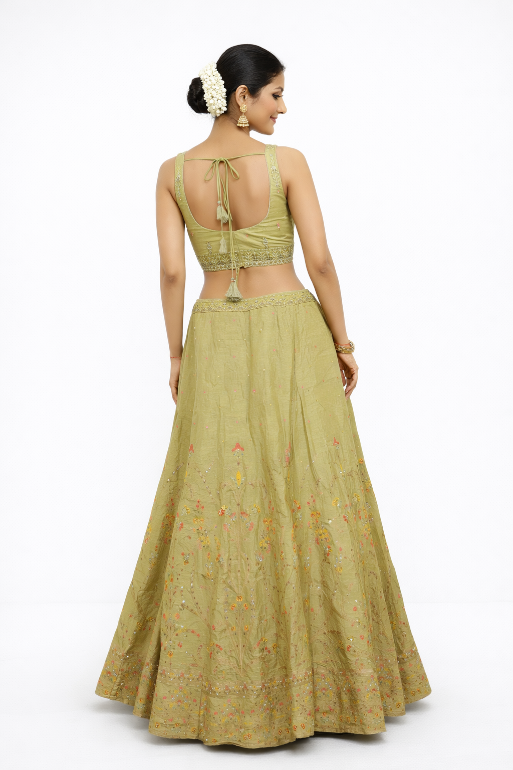 LIGHT OLIVE GOLD LEHENGA CHOLI