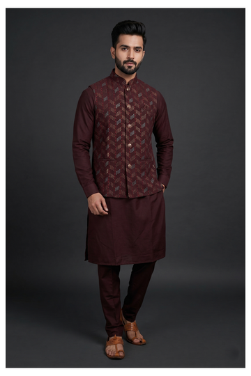 Men'S Kurta Set With Koti
