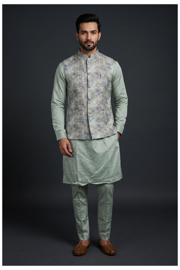 Men'S Kurta Set With Koti