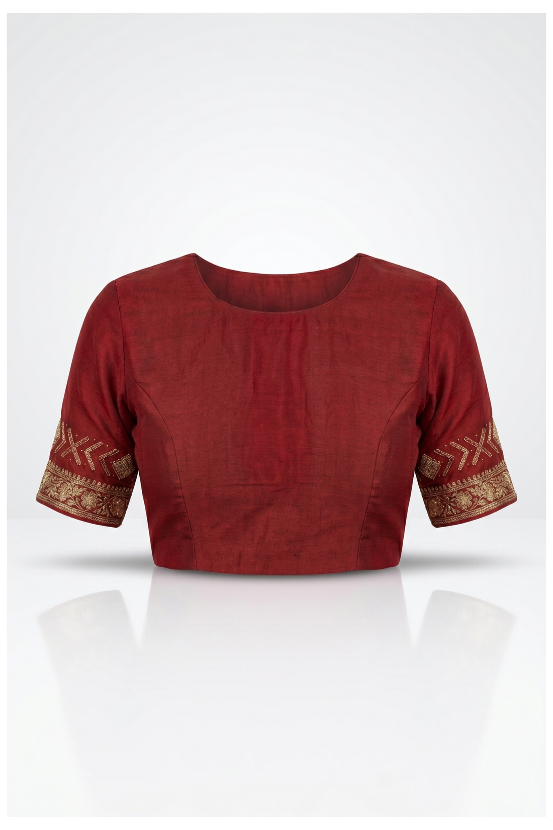 Maroon Gharchola Gajji Art Silk Wedding Saree