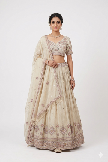 IVORY LEHENGA CHOLI