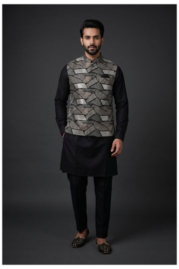 Men'S Kurta Set With Koti