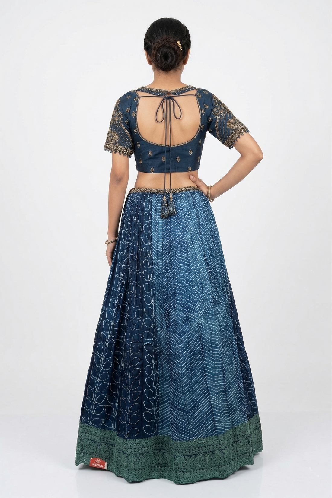 DARK DEEP STEEL BLUE LEHENGA CHOLI