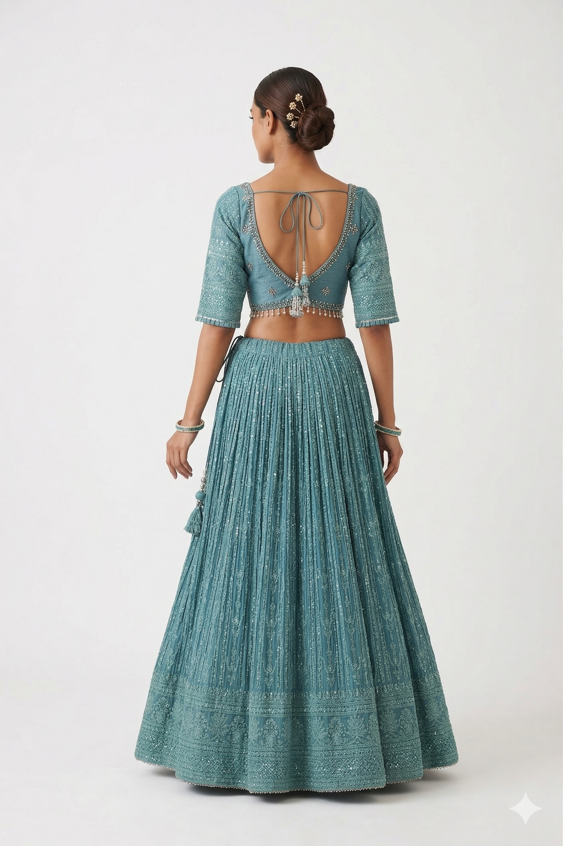 CADET BLUE LEHENGA CHOLI