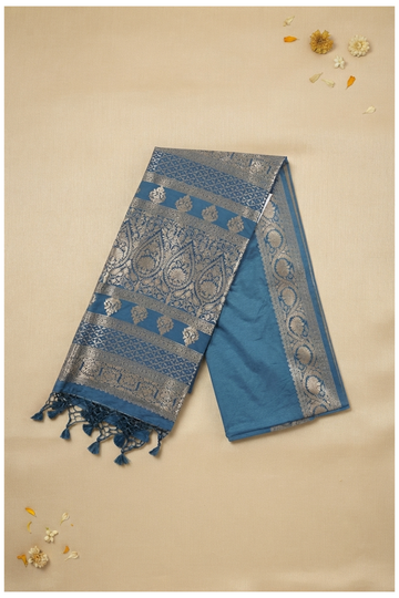 Teal Banarasi Art Silk Wedding Saree