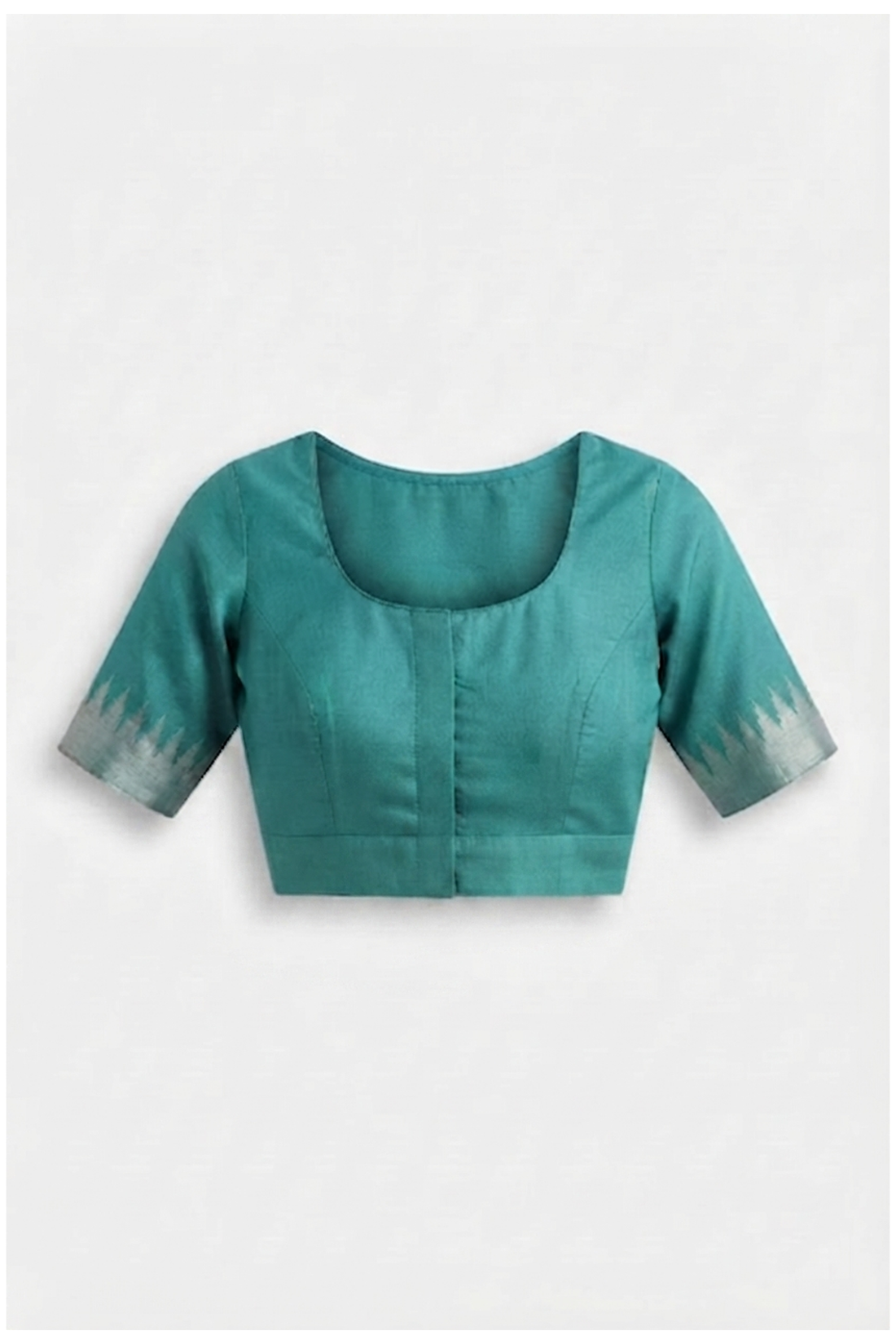 Teal South Silk Art Tissue Party Wear