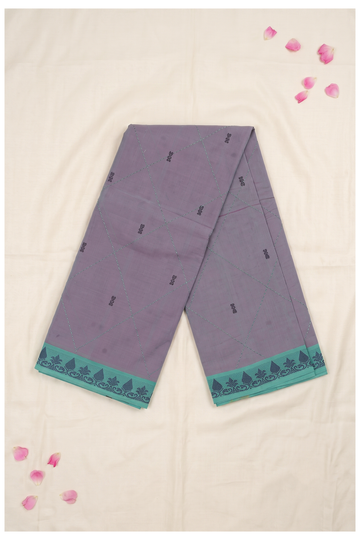 Misty Purple Cotton Wedding And Party Wear Saree