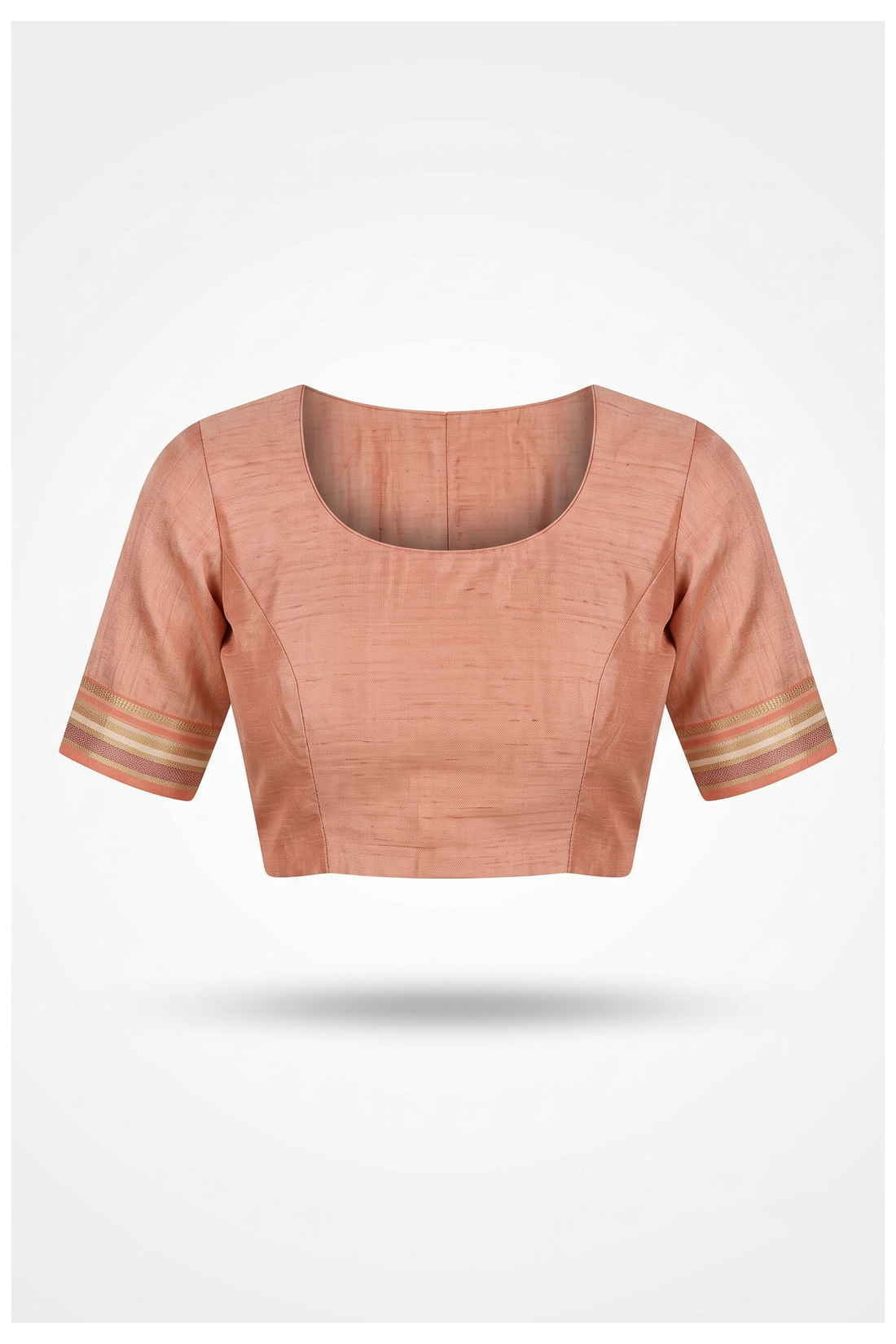 Peach Cotton Wedding & Party Wear Saree