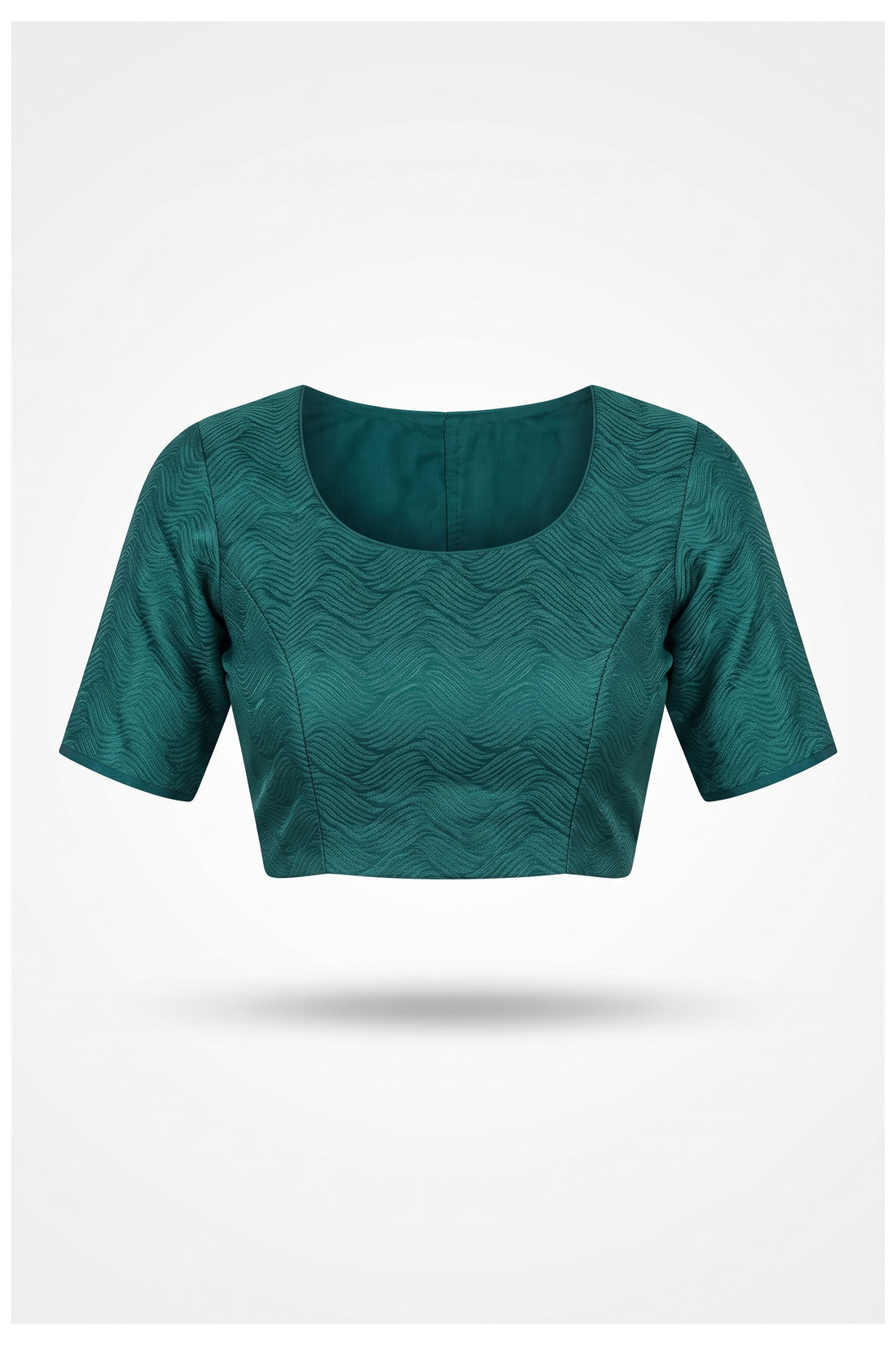 Teal Printed Cotton Wedding & Party Wear Saree