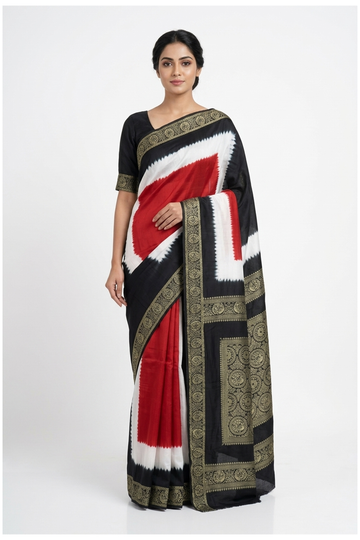 Multicolor Bandhni Gajji Silk Party Wear Saree