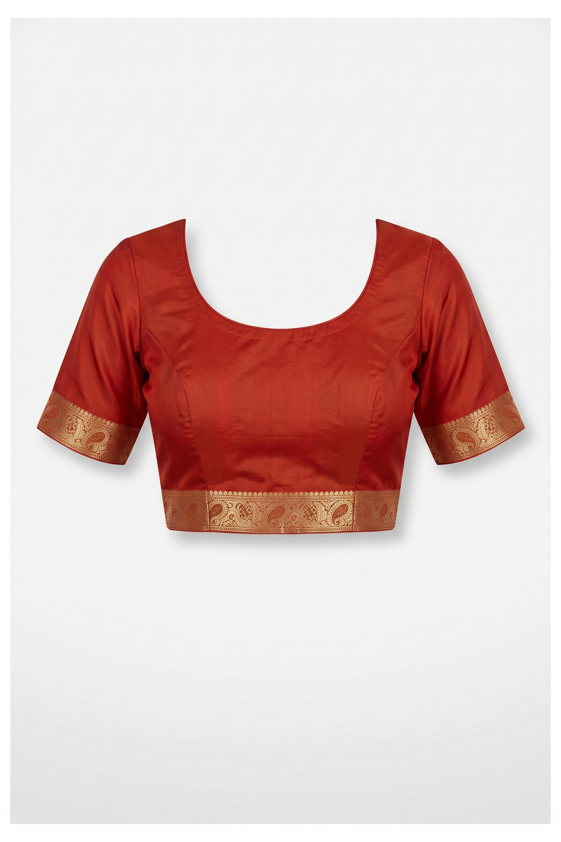 Rust Banarasi Pure Silk Wedding Party Wear Saree