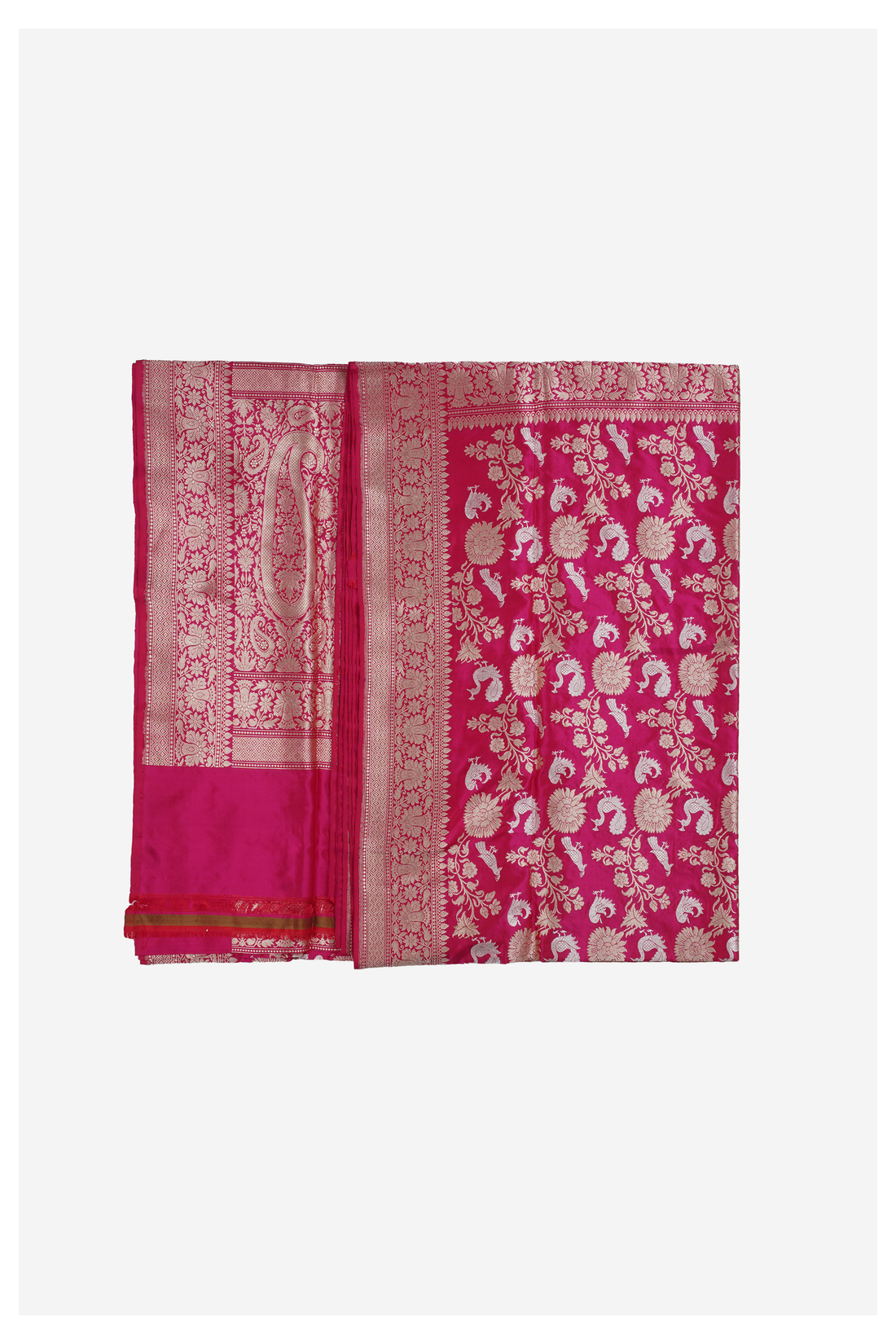 Rani Pink Pure Silk Banarasi Wedding & Party Wear Saree