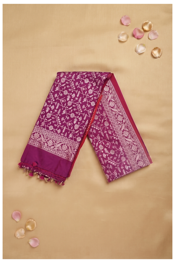 Magenta Banarasi Art Silk Wedding Saree