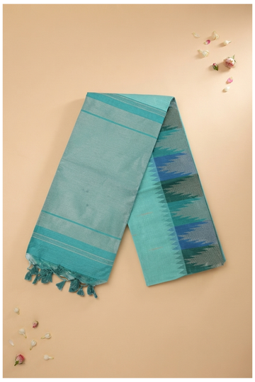Teal South Silk Art Silk Wedding Saree