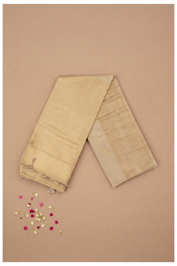 Champagne Banarasi Art Silk Saree For Wedding & Party Wear