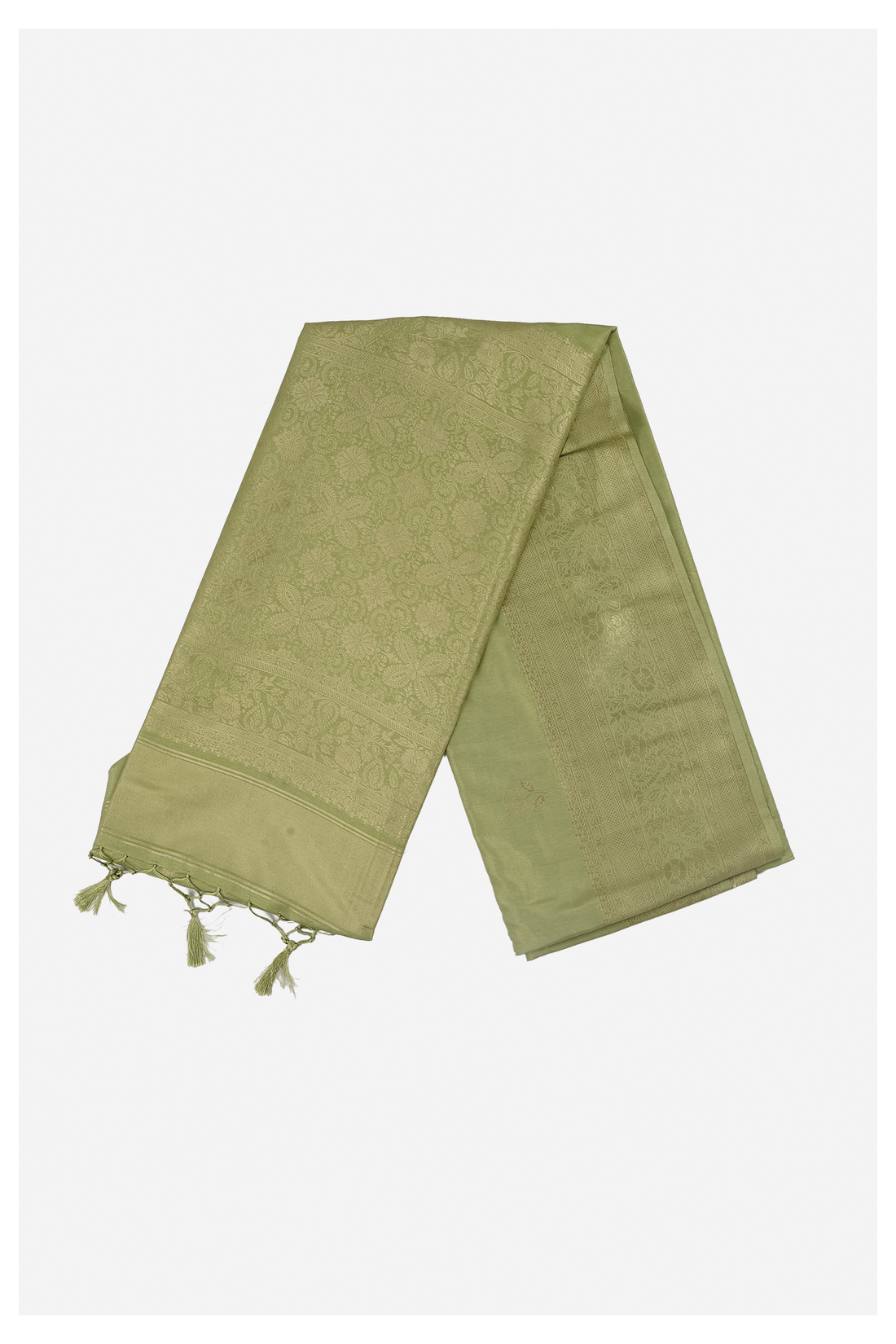 Pista Green Banarasi Art Silk Wedding Saree
