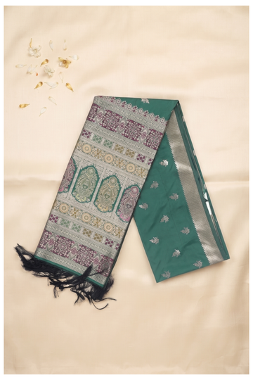 Bottle Green Banarasi Art Silk Wedding Saree