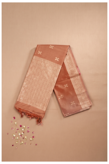 Copper Banarasi Art Silk Wedding & Party Saree