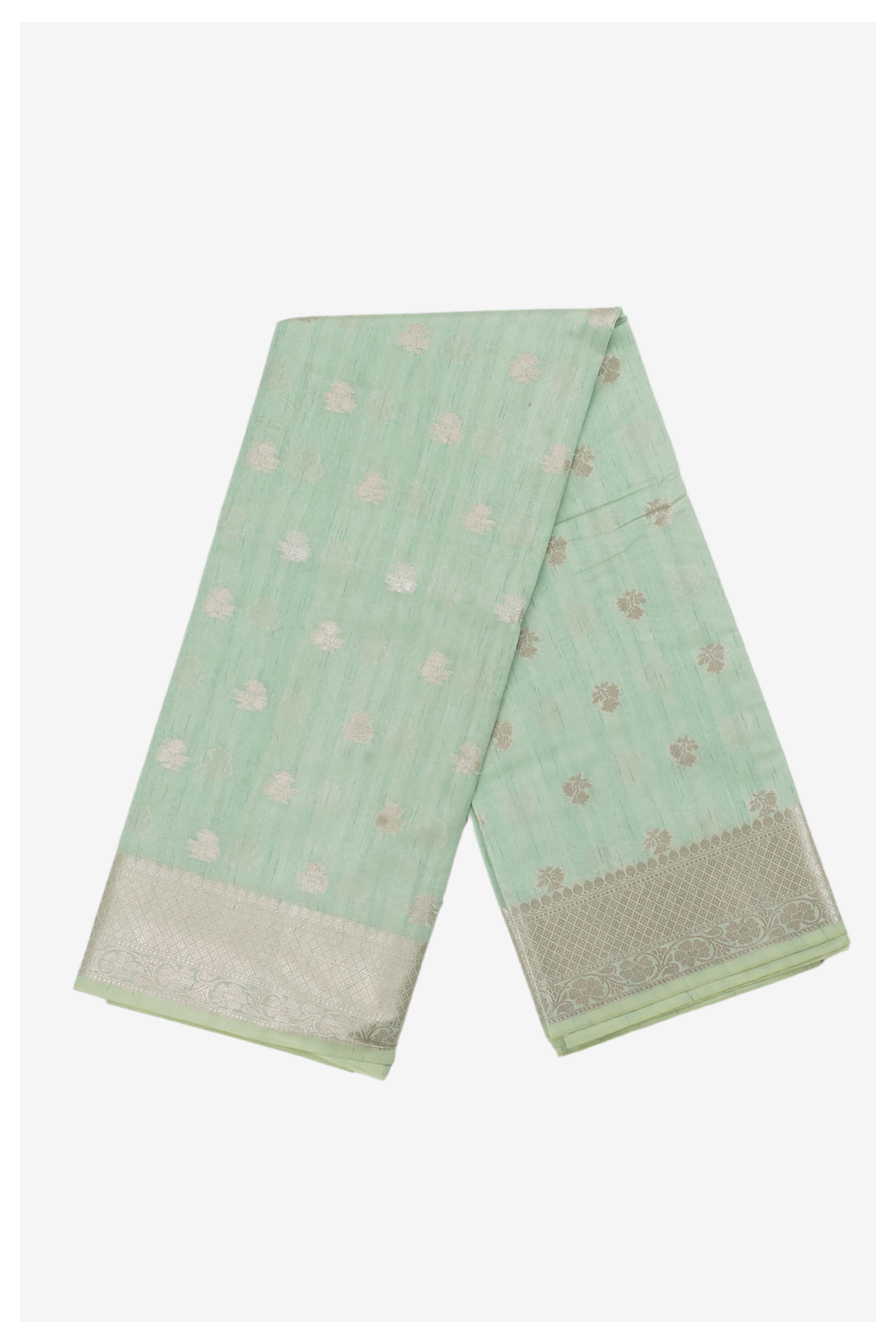 Mint Green Banarasi Art Silk Wedding & Party Wear Saree