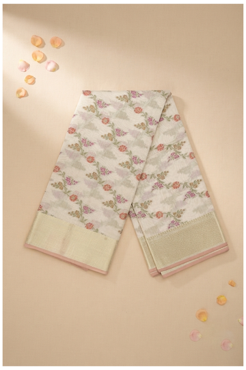 Ivory Cotton Wedding Saree