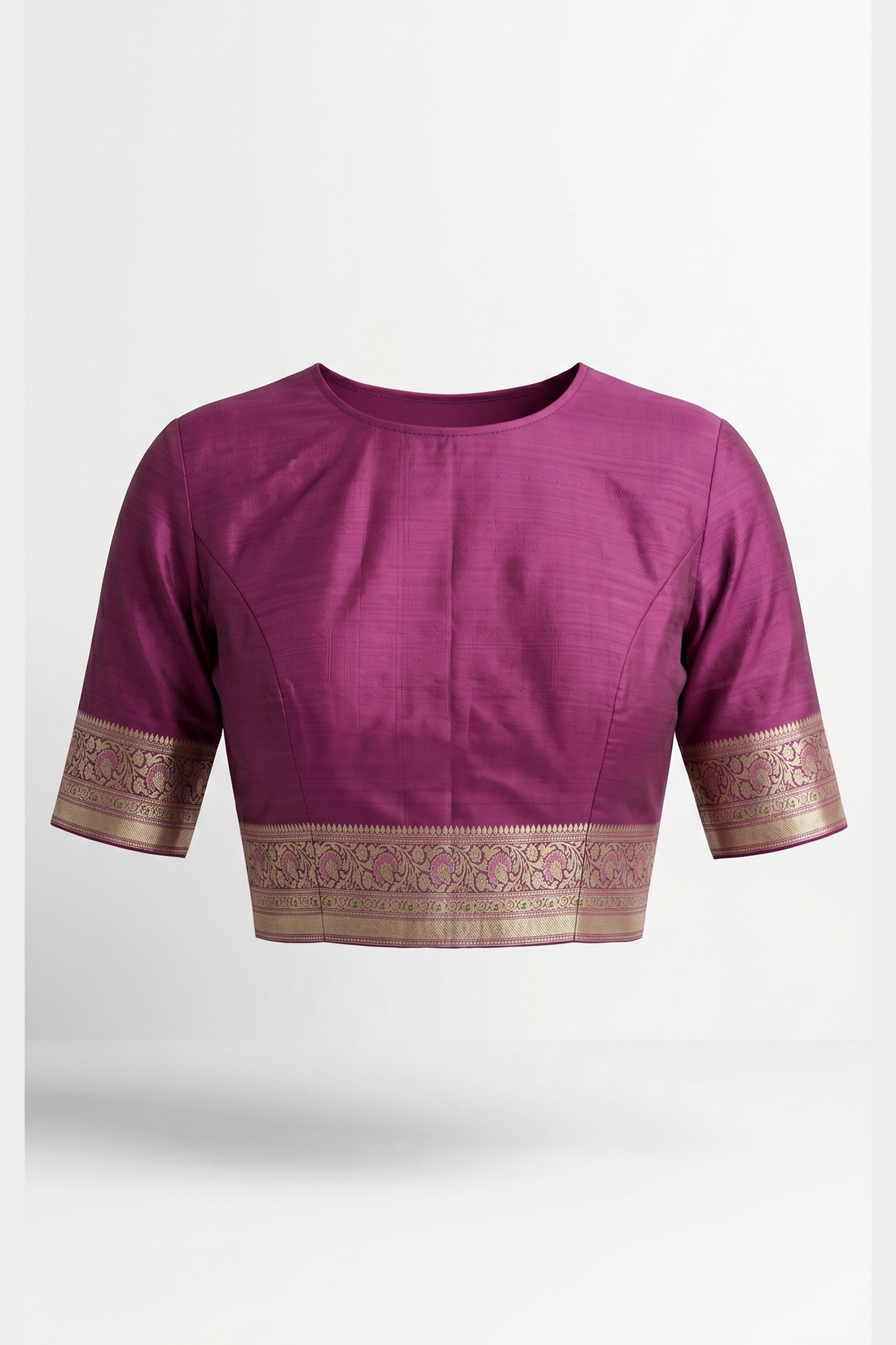 Dark Purple Pure Banarasi Silk Saree With Intricate Zari Jaal Weaving