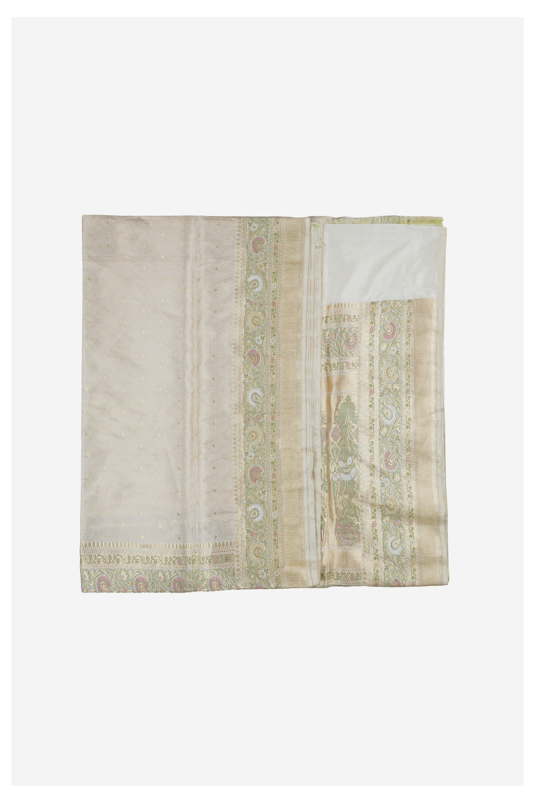 Champagne Banarasi Pure Silk Wedding & Party Wear Saree