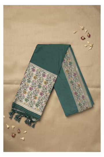 Bottle Green Banarasi Art Silk Wedding Saree