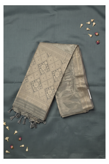 Sage Green Banarasi Silk Art Silk Wedding & Party Wear