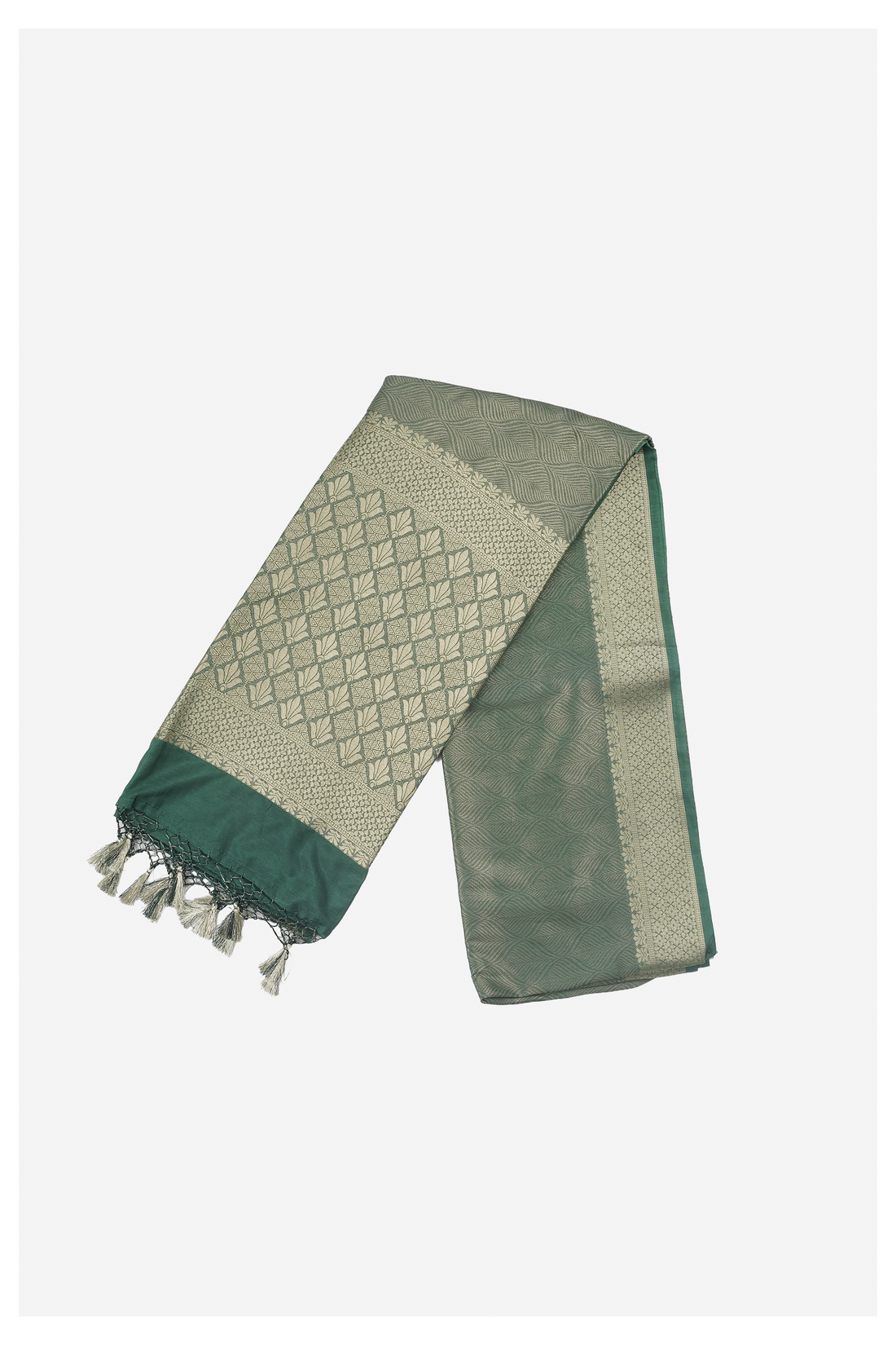 Olive Green Banarasi Art Silk Wedding Saree