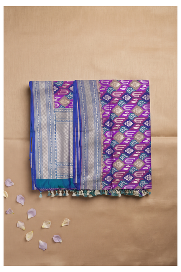 Amethyst Pure Silk Banarasi Wedding Saree