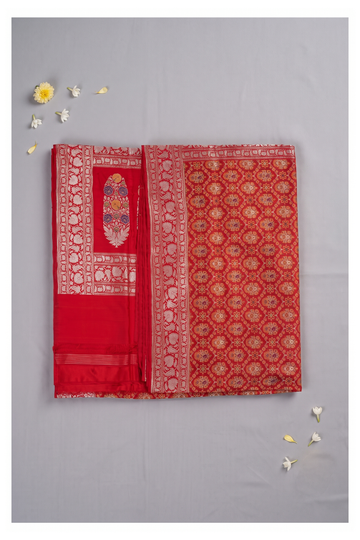 Red Banarasi Pure Silk Wedding Saree