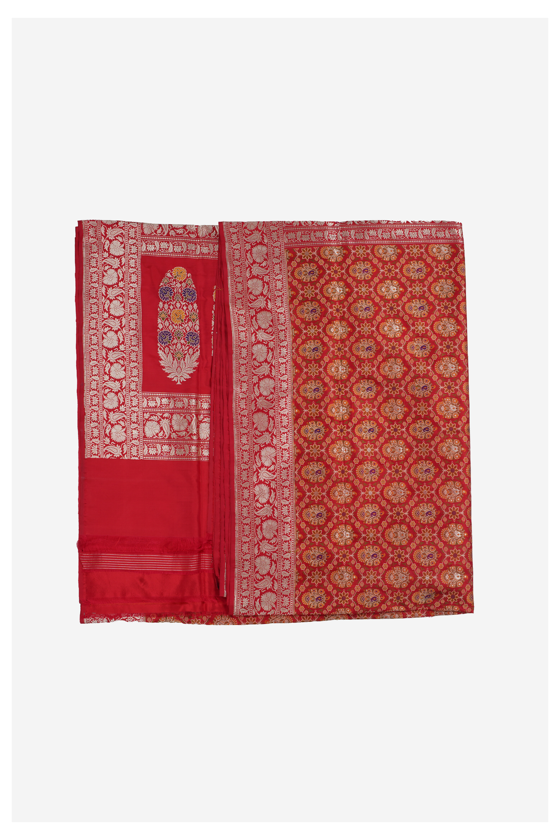 Red Banarasi Pure Silk Wedding Saree