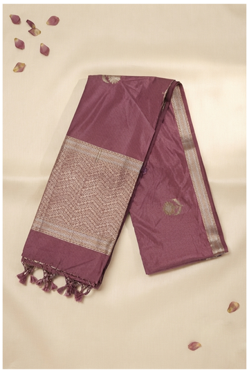 Wine Banarasi Art Silk Wedding Saree
