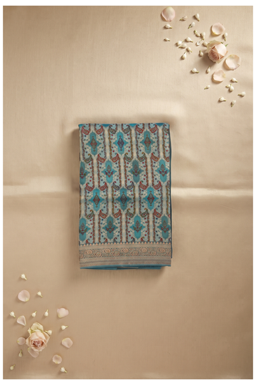 Teal Paithani Art Silk Wedding & Party Saree
