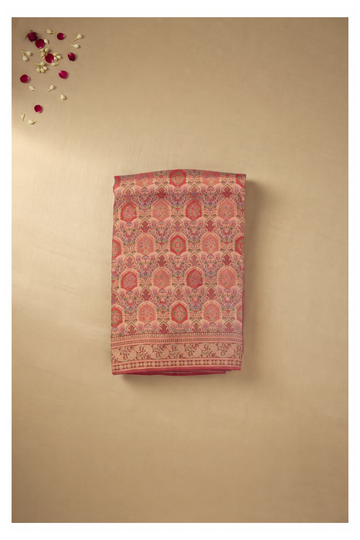 Rust Paithani Art Silk Wedding Saree