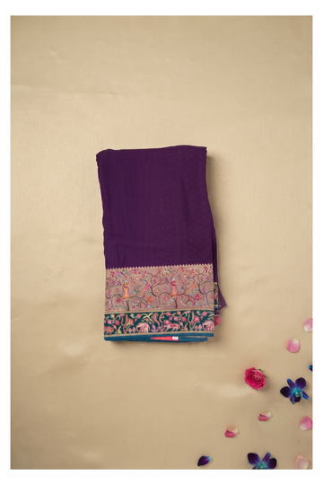 Plum Paithani Art Silk Wedding Saree